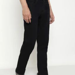 Octave Black Cotton Regular Fit Stretchable Jeans-image-46