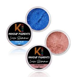 KINDED Makeup Pigments Loose Shimmer Powder Eyeshadow 04 Dark Blue & 12 Rose Gold Combo-image-82
