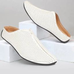 Fausto Men's White Mule Shoes-image-68