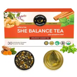 TEACURRY Balance Tea with Diet Chart to Help with Hormone, Period (1 Month Pack,30 Tea Bag)-image-75