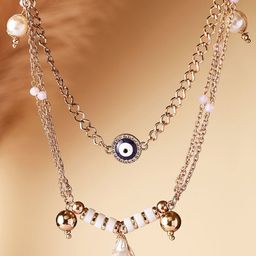 Priyaasi Gold-Plated Pearls Studded Contemporary Necklace-image-35