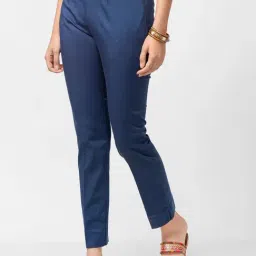 Fabindia Blue Cotton Mid Rise Pants-image-97