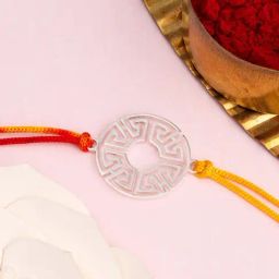 GIVA 92.5 Sterling Silver Classic Mandala Rakhi-image-33