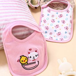 Babyhug Cotton Snap Buttons Closure Kitty Print Pack of 2 - Pink & White-picture-22