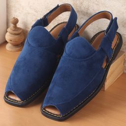 Pine Kids Peshawari Ethnic Sandals with Velcro Closure - Blue-image-71