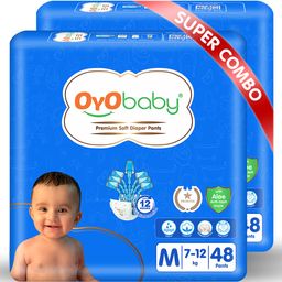 OYO Baby Premium Diaper Pants M Size Medium With Aloe Vera Lotion For Rash Protection  Pack Of-2  With Upto 12Hr Protection For Babies Of 7 To 12Kg-17