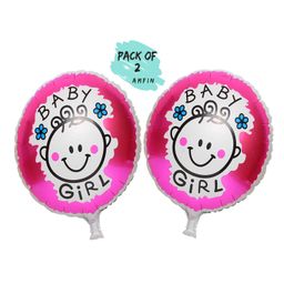 AMFIN Baby Girl Balloon for Baby Shower Pack of 2 Pink - Height 45 cm-image-52