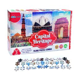 FunBlast Jigsaw Puzzles for Kids Capital of India Puzzles Set of 3 Multicolor- 108 Pieces-22