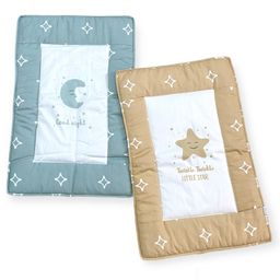 Carerio Pure Cotton Baby Mats With Good night and Twinkle Star Print - Multicolour-image-34