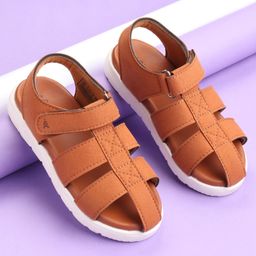 Pine Kids Velcro Closure Sandals - Brown-image-12