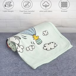 Mi Arcus Peanuts Snoopy Printed Coming Home Blanket Aqua-13