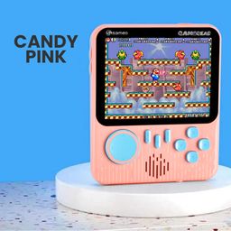 Sameo Rechargeable 8 Bit Classic GameGear Handheld Video Game Console with 666 Classic Retro Games - Candy Pink-image-75