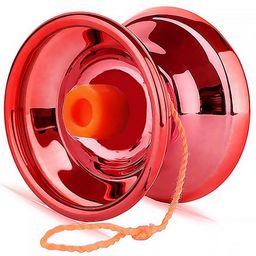 Crackles High Gloss Metal YoYo Spinner Toy for Kids with Approx. 1 m Long String - Color As Per Stock pack of 1-image-0