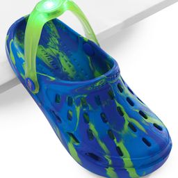 Skechers Clogs With Backstrap - Blue & Lime-picture-16