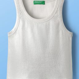 UCB Cotton Knit Sleeveless Solid Color Tank Top - Silver-image-88