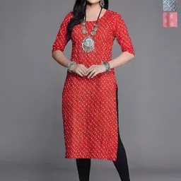 Anouk Rustic Selection Of 3 Striped Round Neck Straight Kurtas-image-23