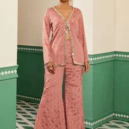 Alaya By Stage3 Embellished Velvet Regular Top-32
