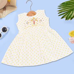 Sevgi Polka Dot Print A-Line Dress-17