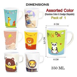 FunBlast Bamboo Fibre Mug with Lid - 350 ml (Color & Design May Vary) image 3