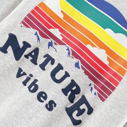 Lazy Bones Full Sleeves Rainbow Printed Sweatshirt - Grey image 3