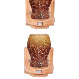 SOMIL Brown Glass Cylinder Printed Wall Lamps-image-19
