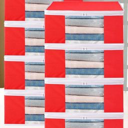 AMAK INC Red Fabric Multi-Utility Wardrobe Organisers-picture-7
