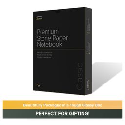 Infinote Classic Reusable Stone Paper Smart NotebookIncludes 1 Erasable Pen (Black A5) image 5