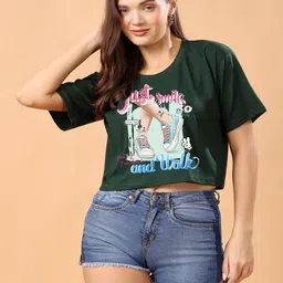 SWIFTLY Women Printed Extended Sleeves Bio Finish T-shirt-image-49