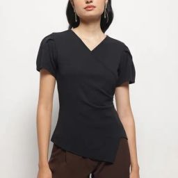 Strong & Brave Black Polyester Solid Top-image-68