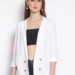 Oxolloxo White Cotton Shrug-15