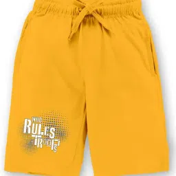 Kiddopanti Kids Mustard Printed Shorts-picture-5