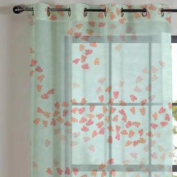 SPACES DRAPE STORY Digital Print Turquoise Green Polyester 9 ft Long Door Curtains - Set of 2 image 2