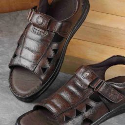 Metro Men's Tan Back Strap Sandals-image-50