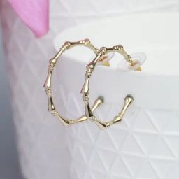 Priyaasi Minimal Gold-Plated Half Hoops Hoop Earrings-18