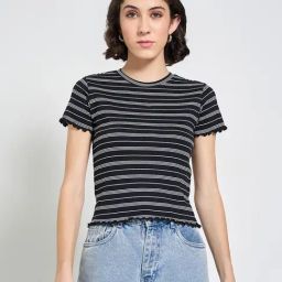 People by Pantaloons Black Printed Top-picture-44