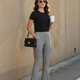 BlissClub Silver Plain Mid Rise Pants-picture-15