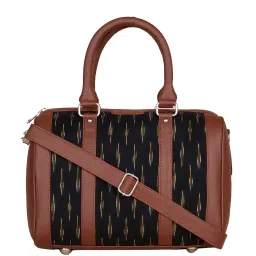 ZOUK Black Printed Medium Handbag image 1