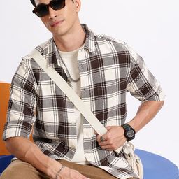 Aeropostale Men Checked Casual Shirt-image-50