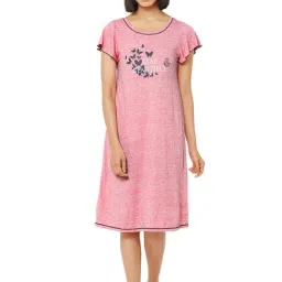 Soie Pink Printed Sleep Shirt-picture-16