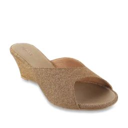 Mochi Women's Antique Gold Casual Wedges-picture-15