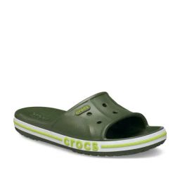 Crocs Unisex Green Baya Slides-43