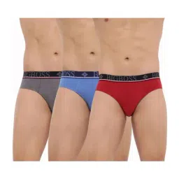 Dollar Bigboss Assorted Color Cotton J-Class Mobilio Briefs (Pack Of 3)-image-33