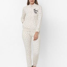 Sweet Dreams Women White & Black Printed Tracksuits-image-108