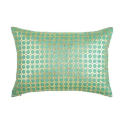 Home4U Green Poly Dupion Alani Cushion Cover-image-44