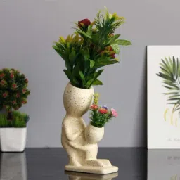 eCraftIndia Father and Son Pair Ceramic Garden Planters-image-5