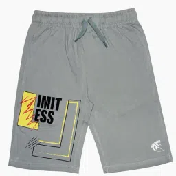 Kiddopanti Kids Grey Printed Shorts-picture-24