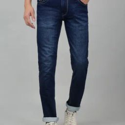 Cantabil Dark Blue Regular Fit Jeans-image-98