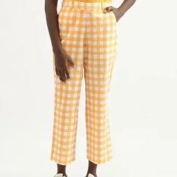 United Colors of Benetton Orange Cotton Printed Trousers-image-73