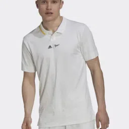 Adidas White Regular Fit Sports Polo-image-71
