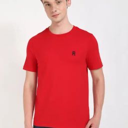 Tommy Hilfiger Primary Red Cotton Regular Fit T-Shirt-picture-8